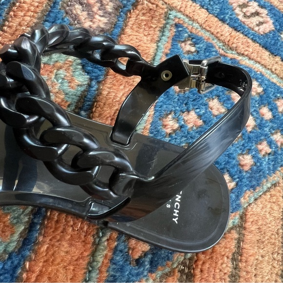 Givenchy Black Jelly Sandals Sz 9 - Picture 8 of 12